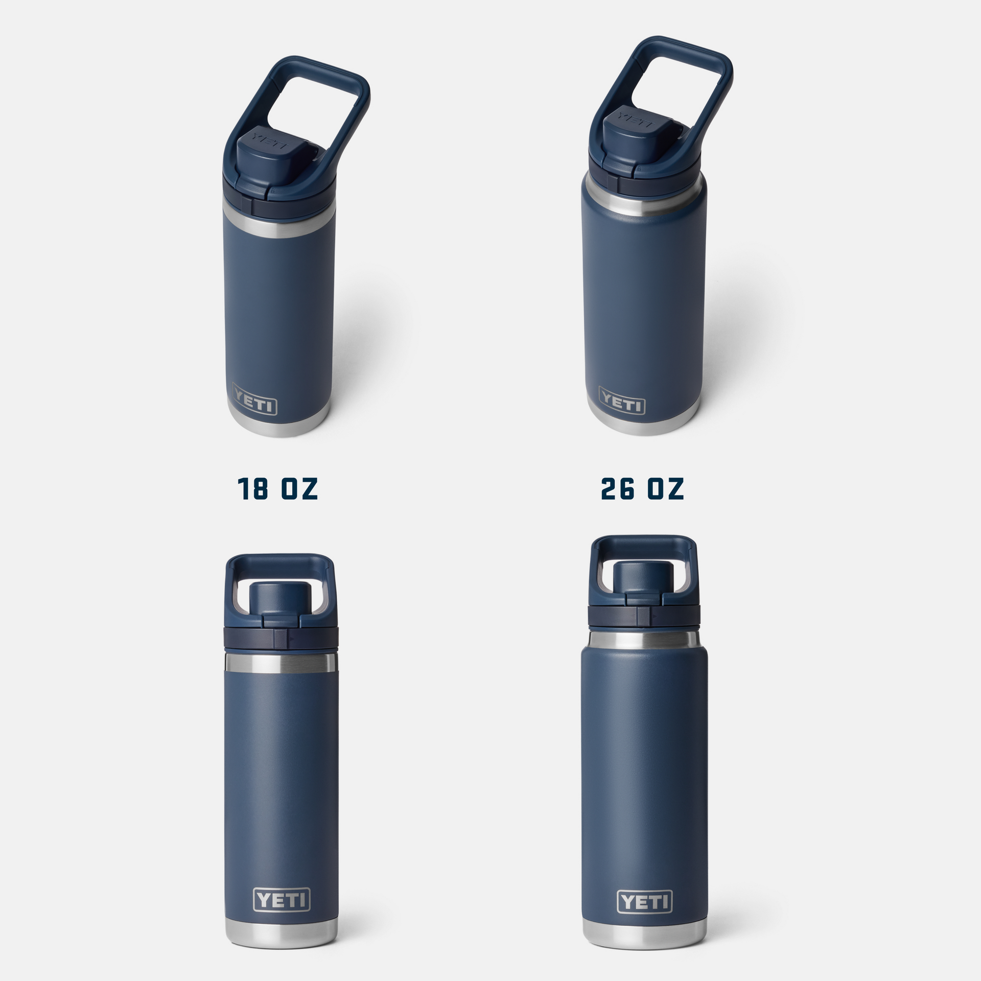 18 oz Water Bottle, Royal Blue, large
