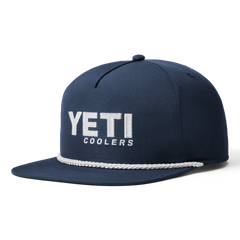 Mid Pro Flat Brim Rope Hat, Navy, large