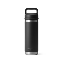 18 oz Water Bottle, Black, large