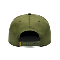 Flat Brim Rope Hat, Dark Green, large