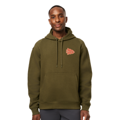 Pullover Fleece Hoodie, Olive, large