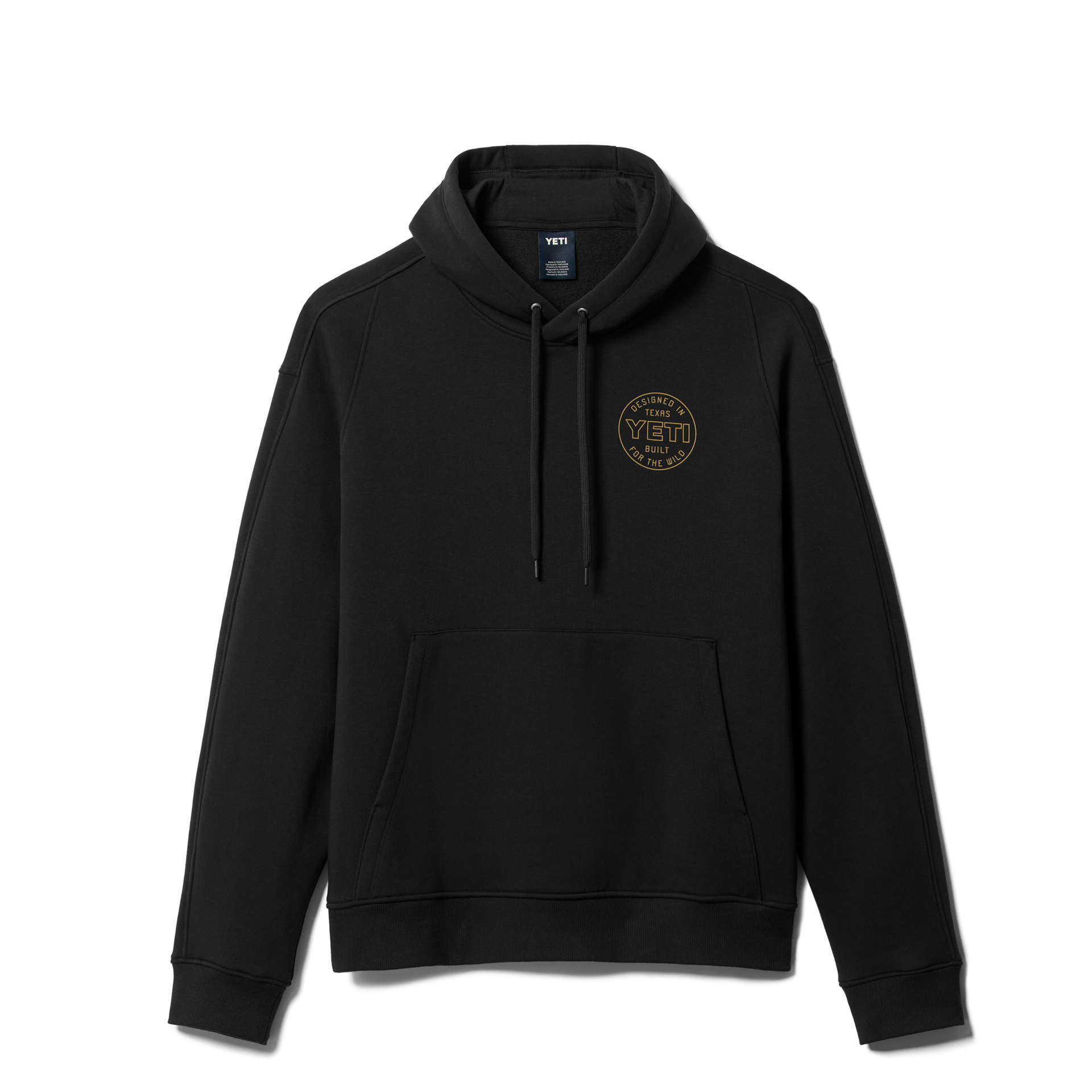 Pullover Fleece Hoodie, Black, large