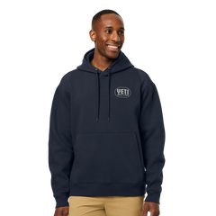 Pullover Fleece Hoodie, Navy, large