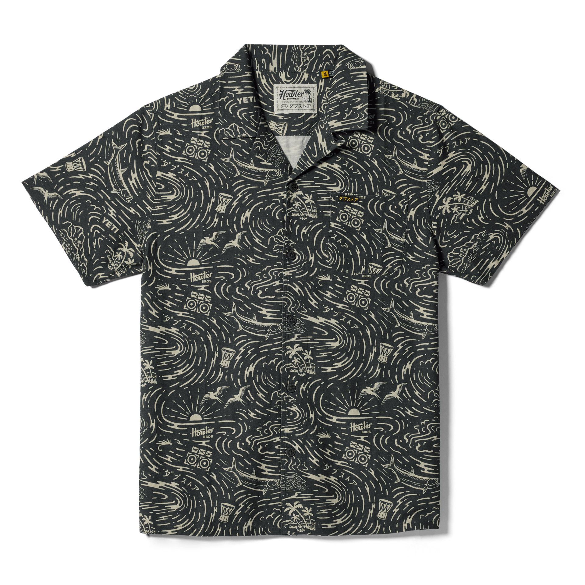 Dub Store Monoloha Shirt, Naoki Nautical/Antique Black, large