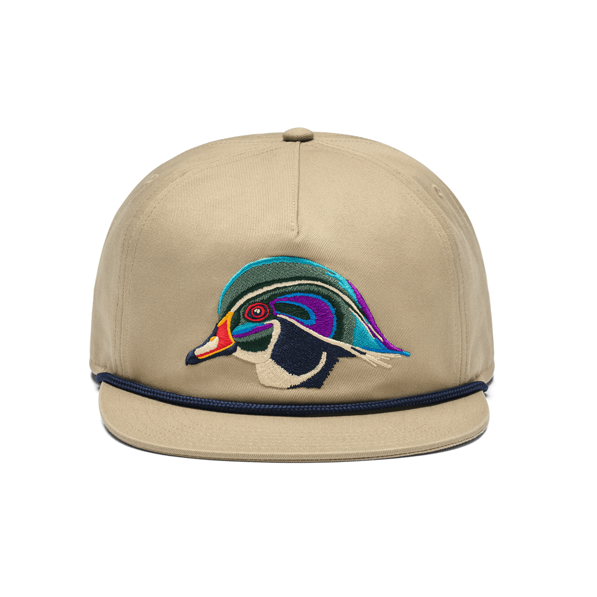 Wood Duck Flat Brim Rope Hat