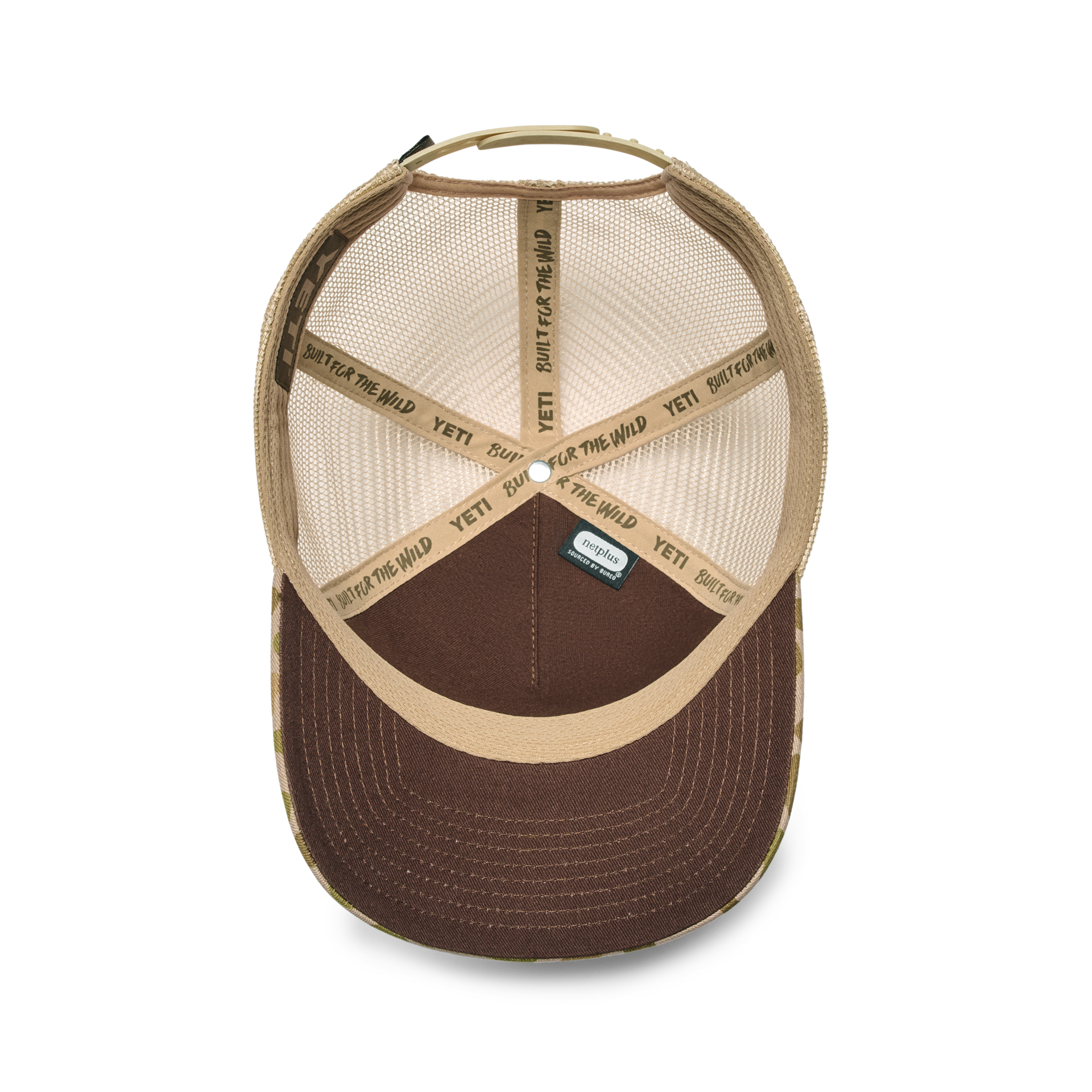 Camo Trucker Hat, Brown/Camo, large