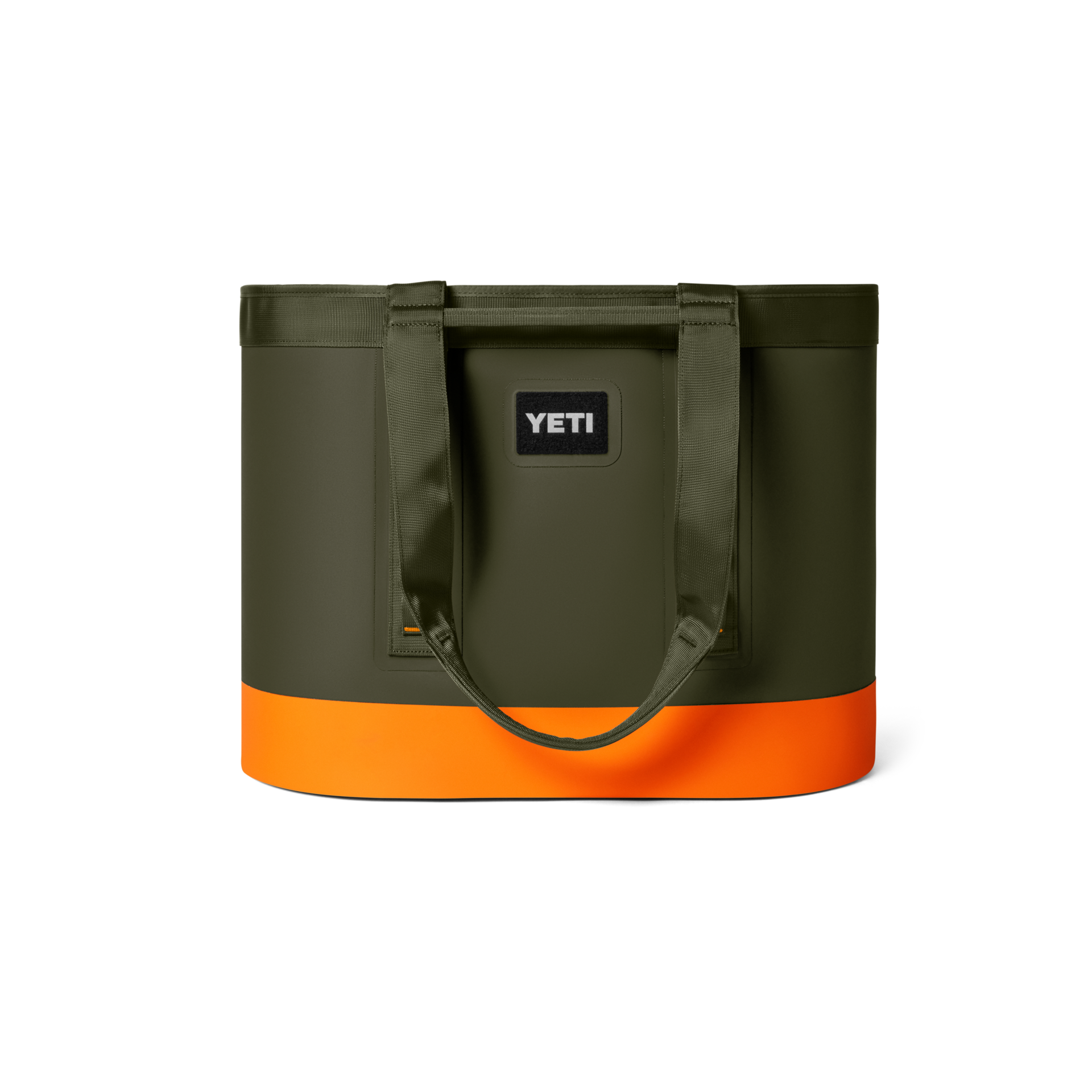 50 Carryall Tote Bag, Olive/King Crab Orange, large