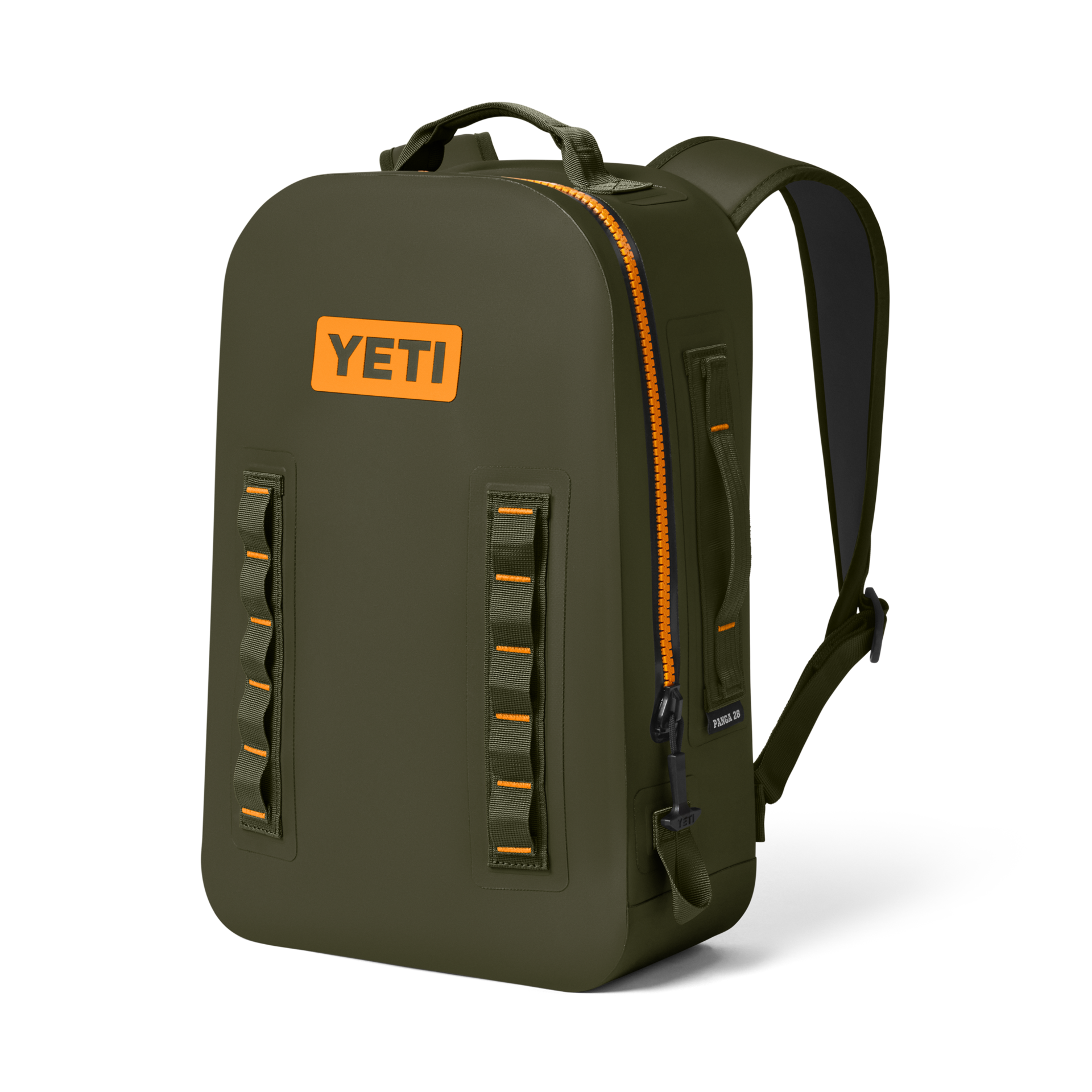 28L Waterproof Backpack, Olive/King Crab Orange, large