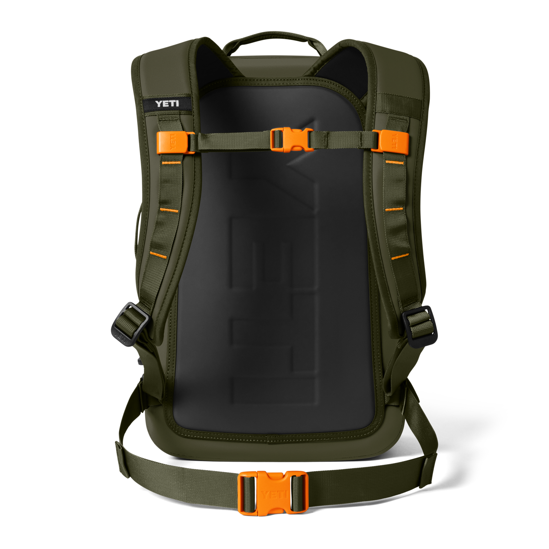 28L Waterproof Backpack, Olive/King Crab Orange, large