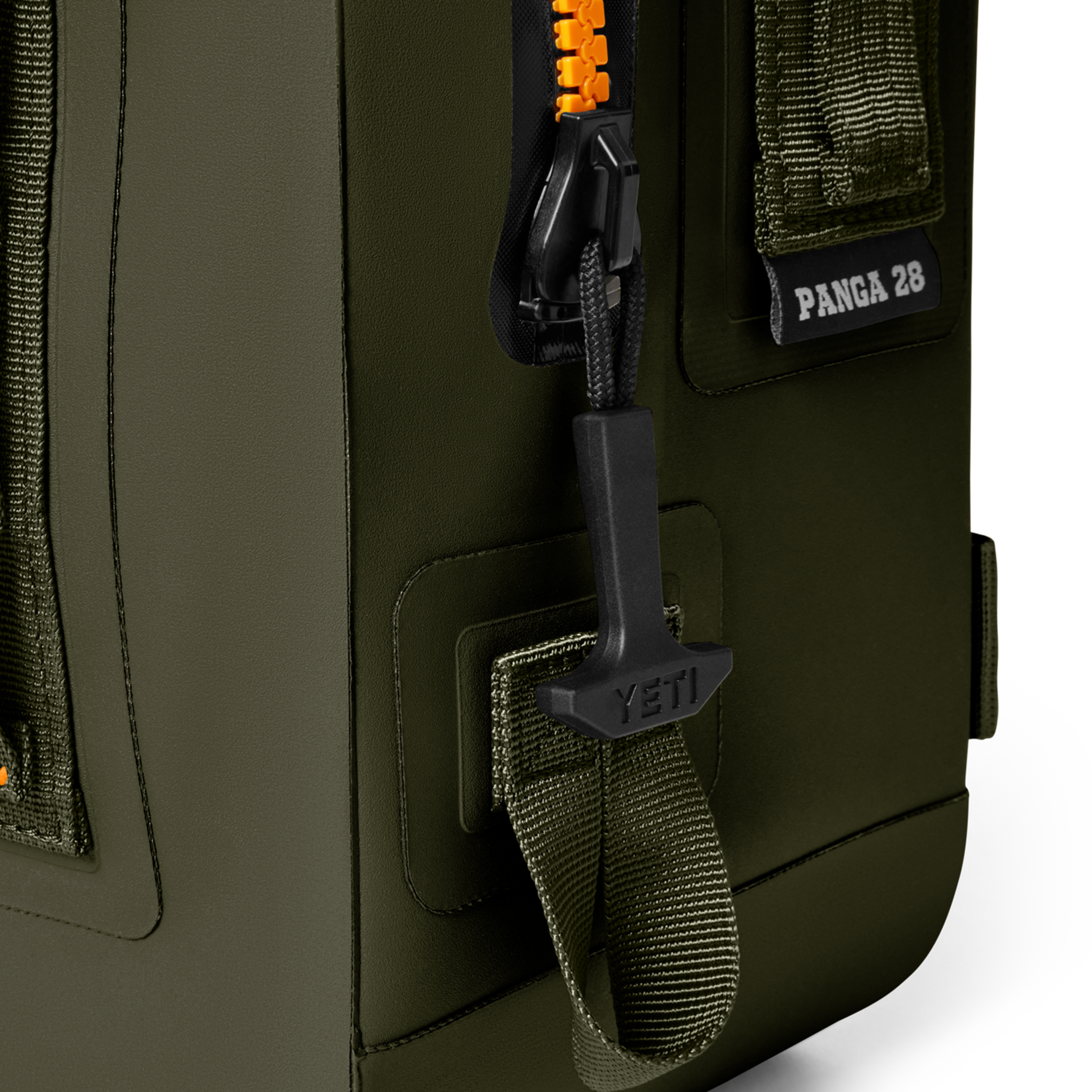 28L Waterproof Backpack, Olive/King Crab Orange, large