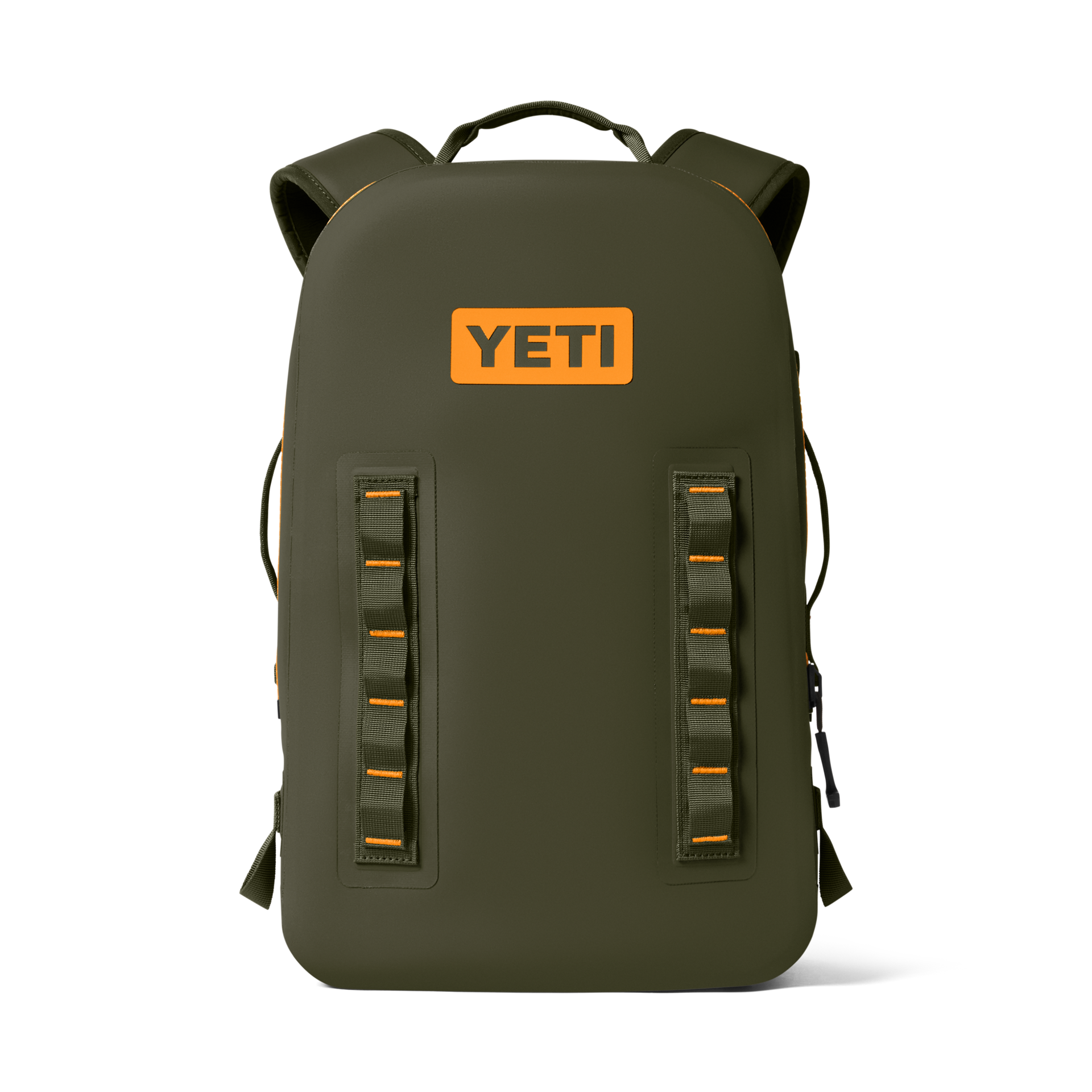 28L Waterproof Backpack, Olive/King Crab Orange, large