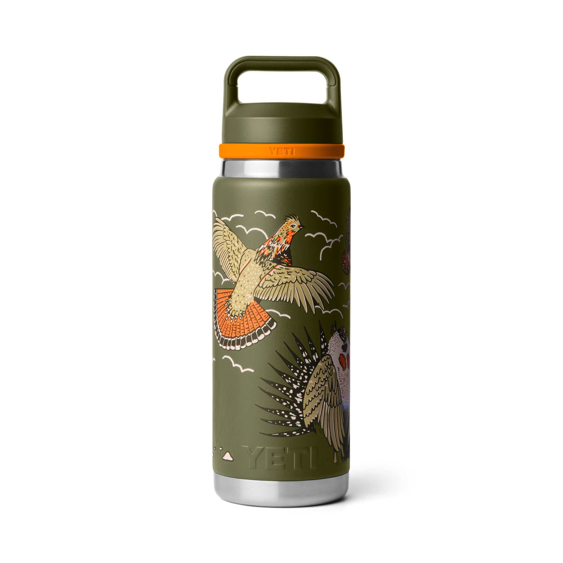 26 oz Water Bottle, Upland Bird Olive, large