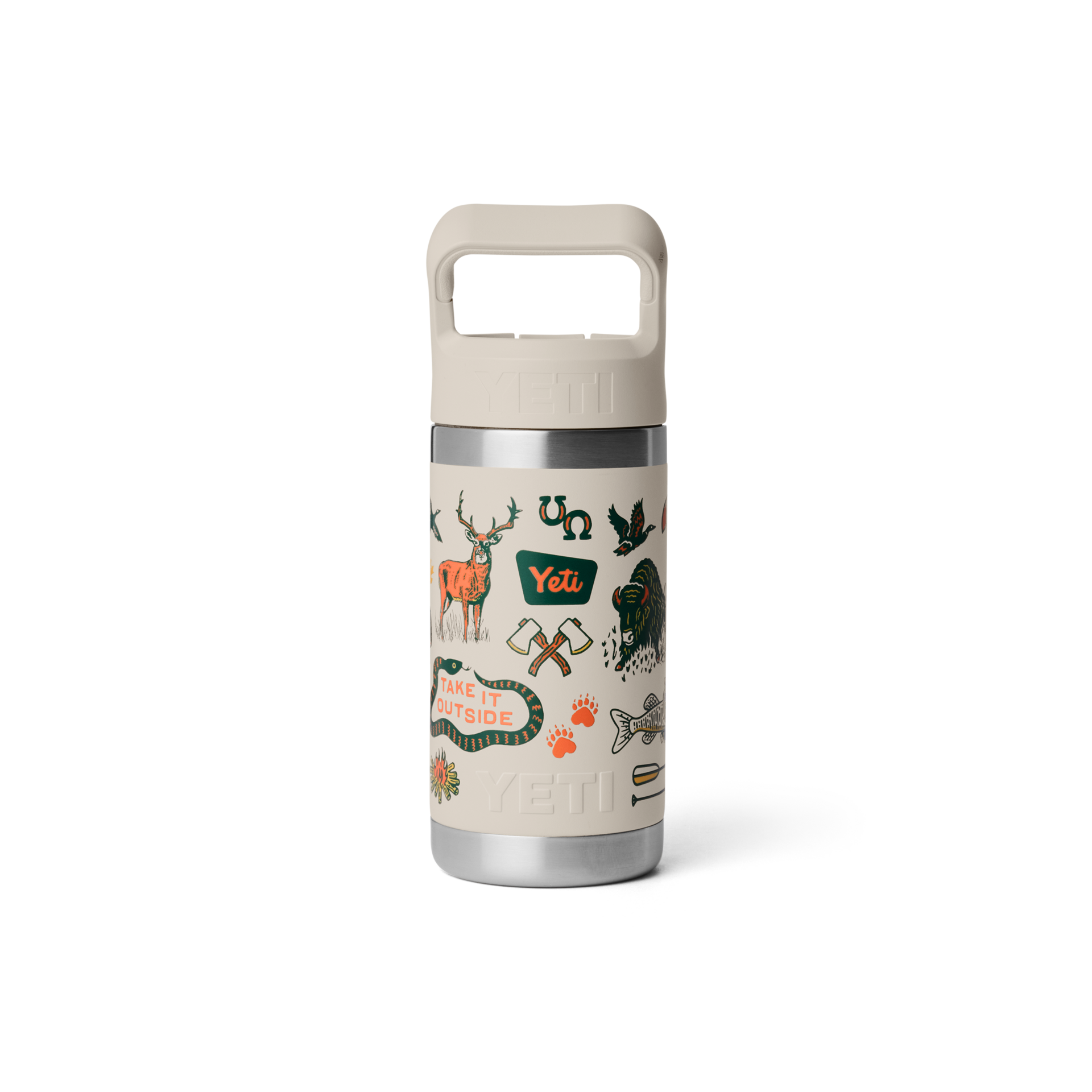 Jr. 12 oz Kids Water Bottle, Cape Summer Camp, large