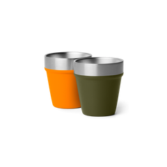 Shot Glasses, Olive/King Crab Orange, large