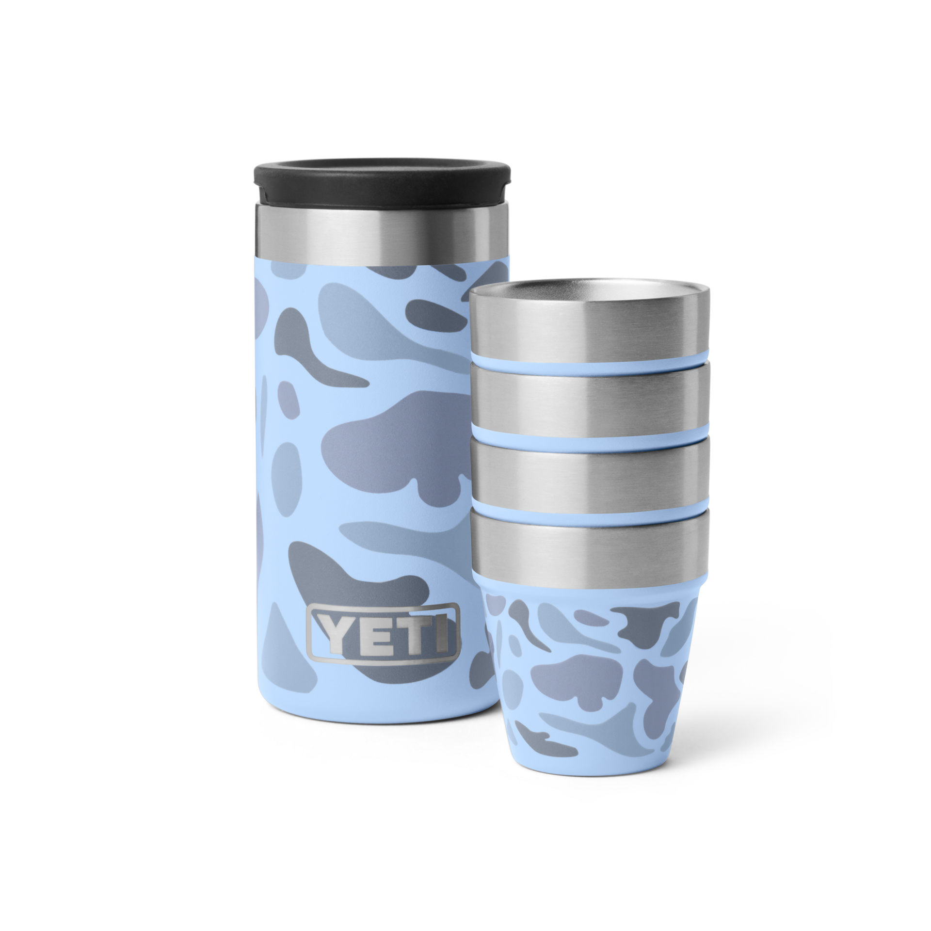 Shot Glasses, Blue Camo, large