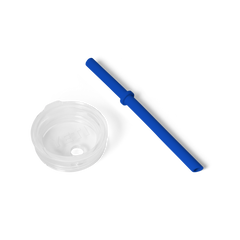 Small Silicone Straw Lid, Royal Blue, large