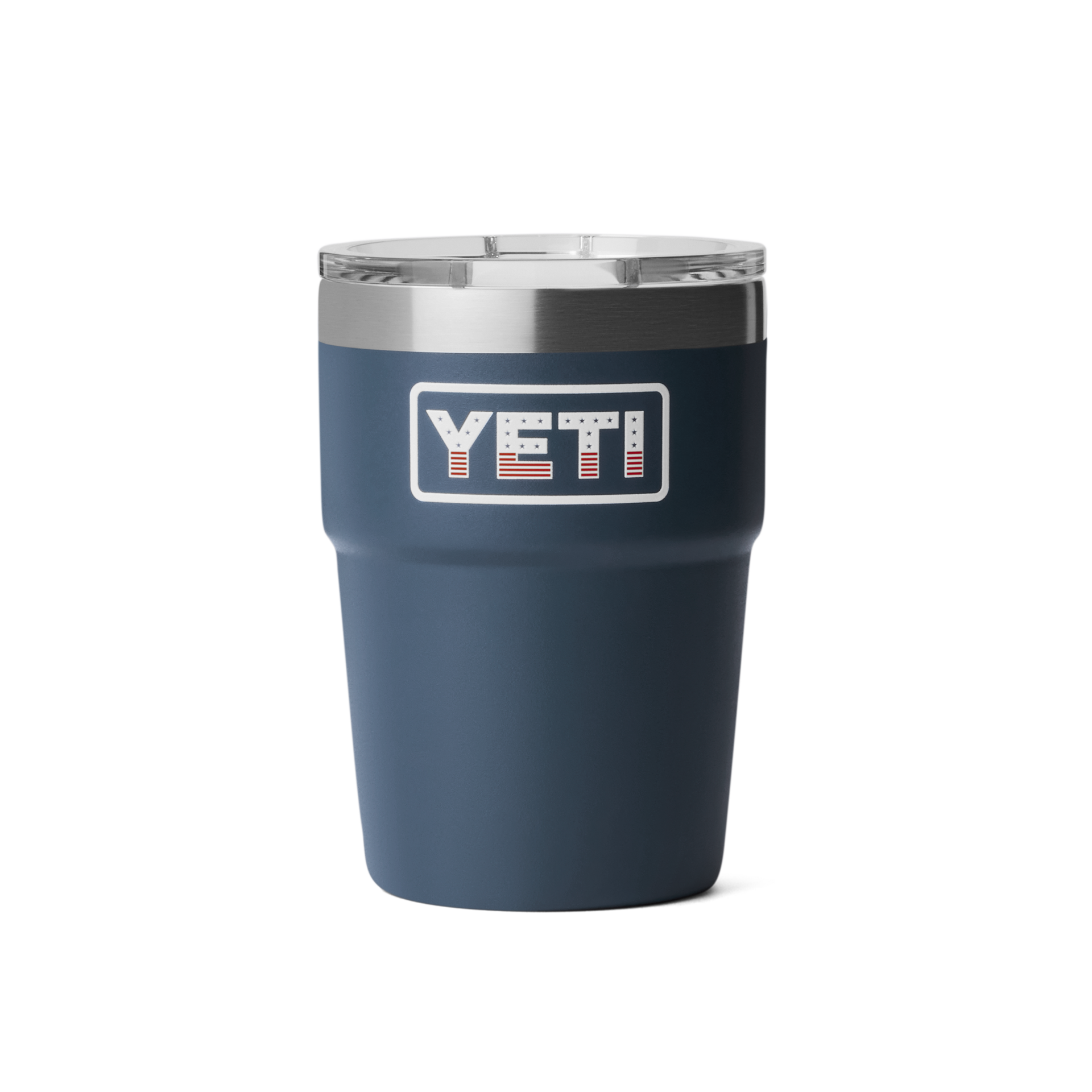 16 oz Stackable Cup, Navy Badge, large