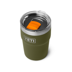 16 oz Stackable Cup, Olive/King Crab Orange, large