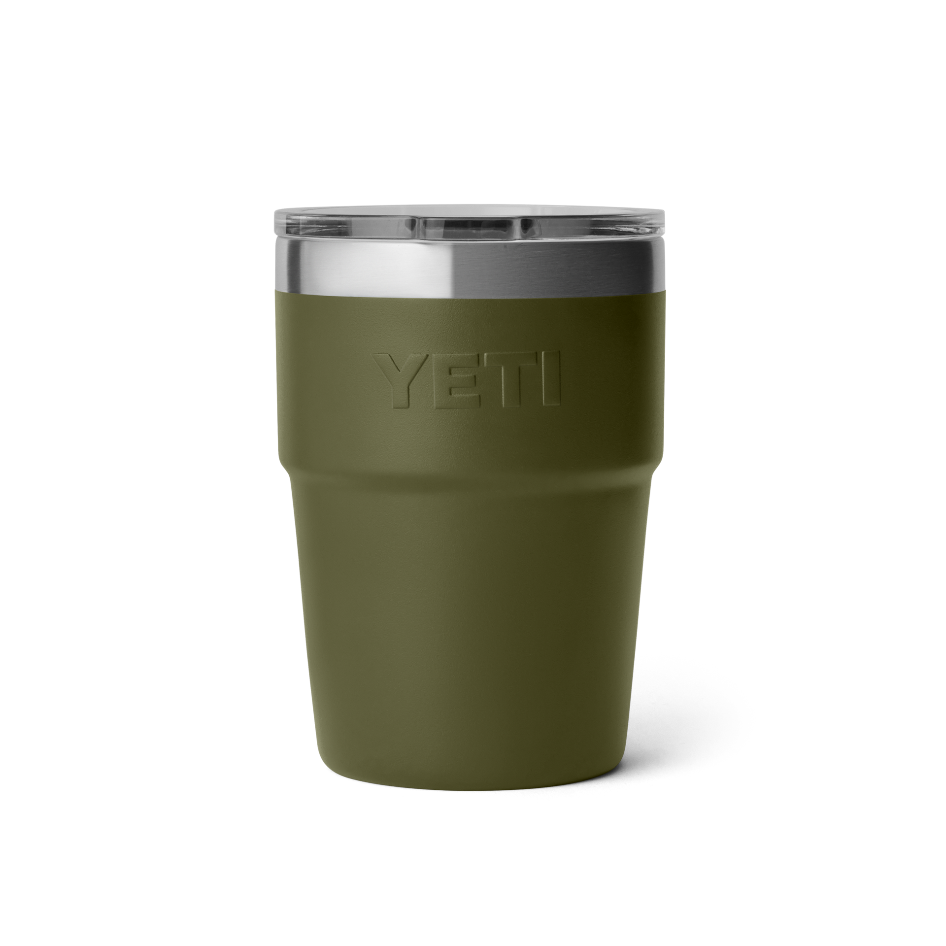 16 oz Stackable Cup, Olive/King Crab Orange, large