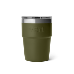 16 oz Stackable Cup, Olive/King Crab Orange, large