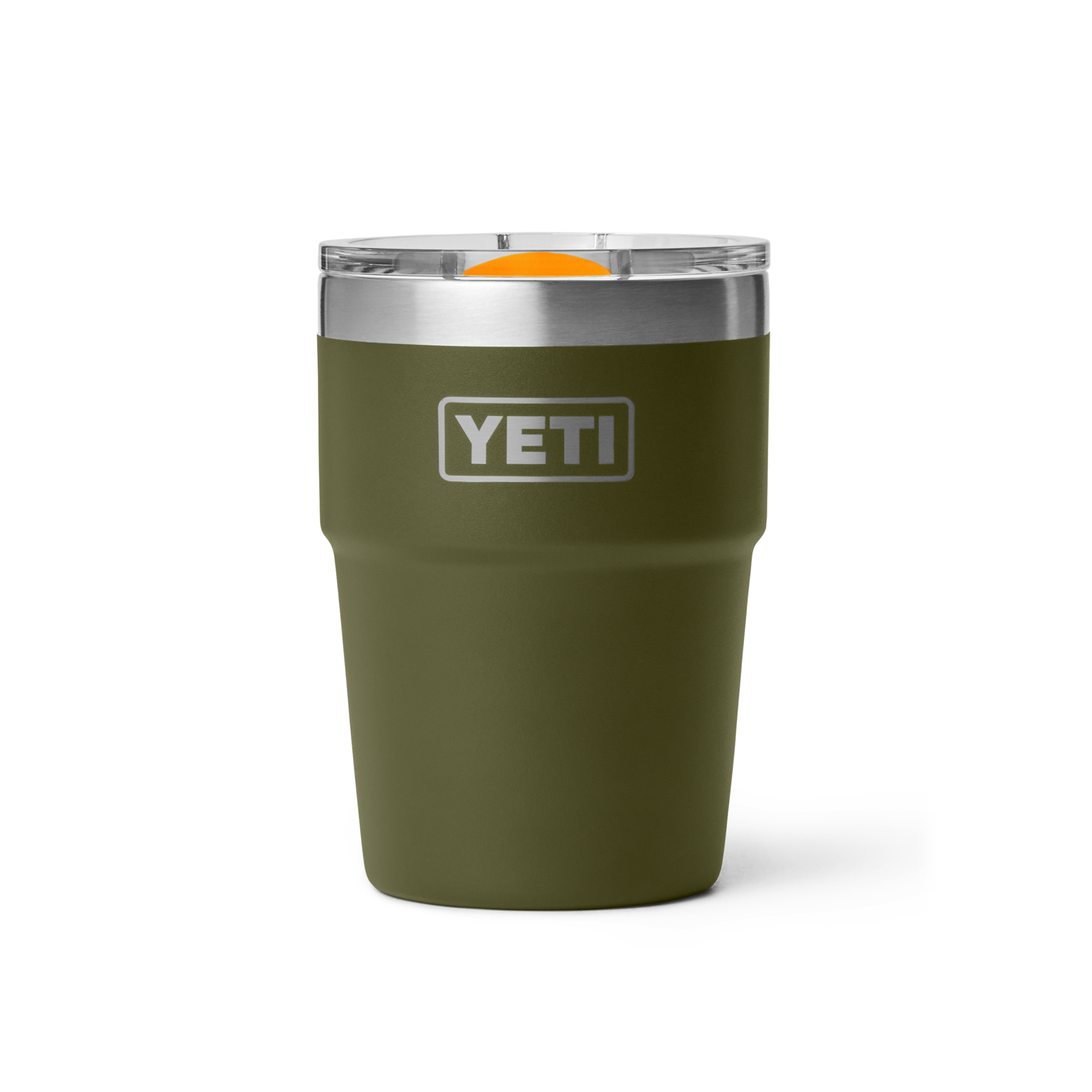 16 oz Stackable Cup, Olive/King Crab Orange, large