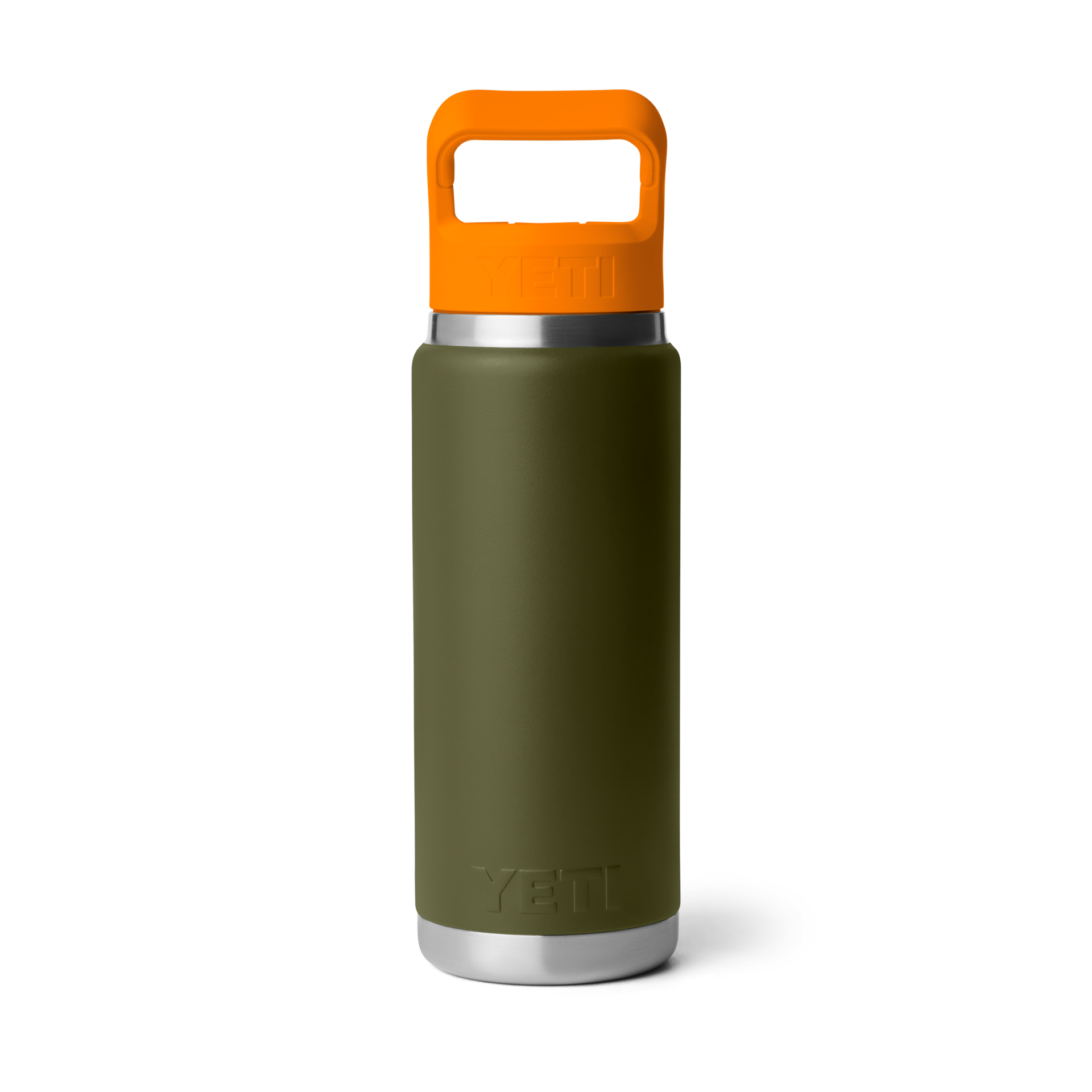 26 oz Water Bottle, Olive/King Crab Orange, large