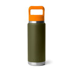 26 oz Water Bottle, Olive/King Crab Orange, large
