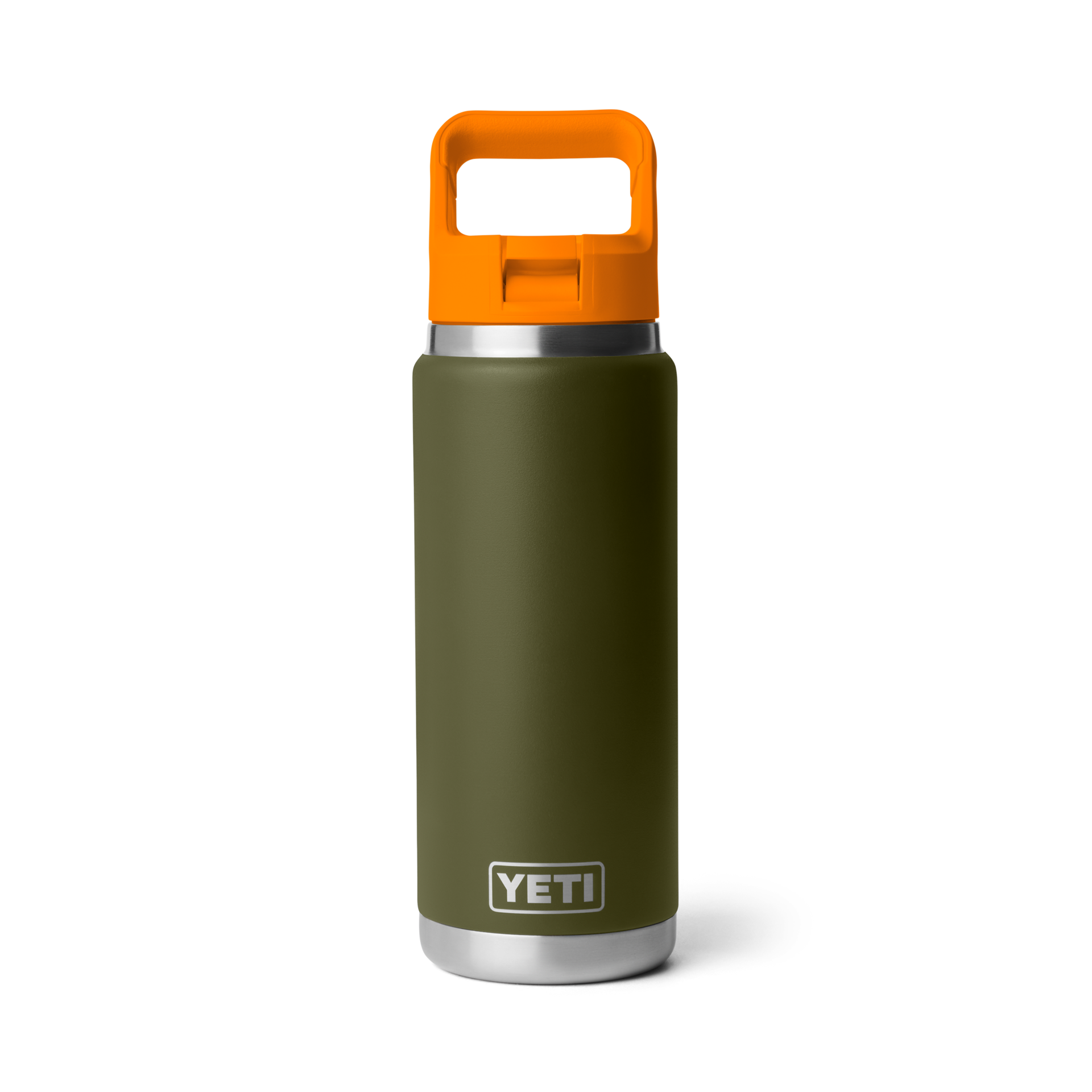 26 oz Water Bottle, Olive/King Crab Orange, large