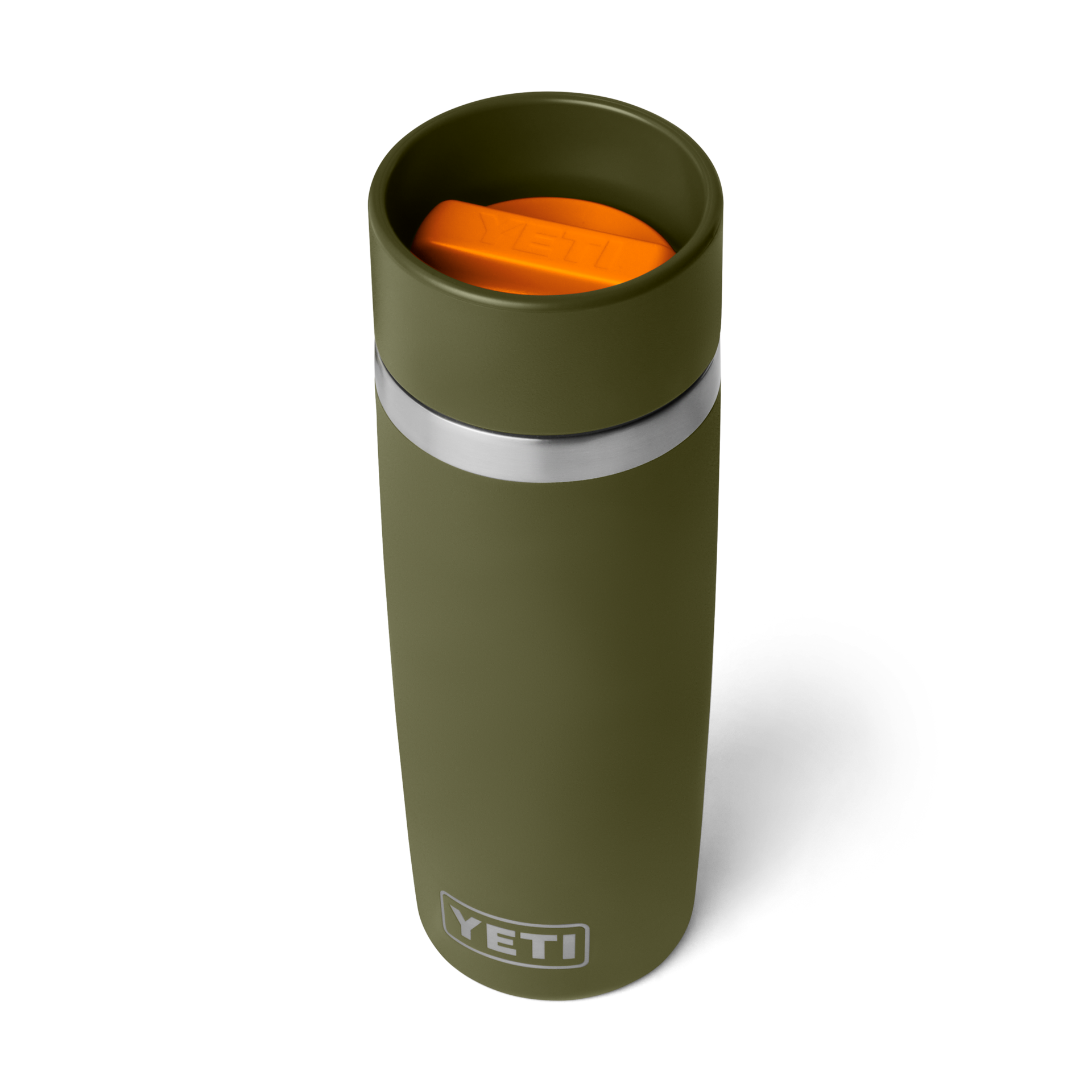 16 oz Travel Bottle, Olive/King Crab Orange, large