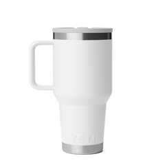 30 oz Travel Straw Mug, White, large