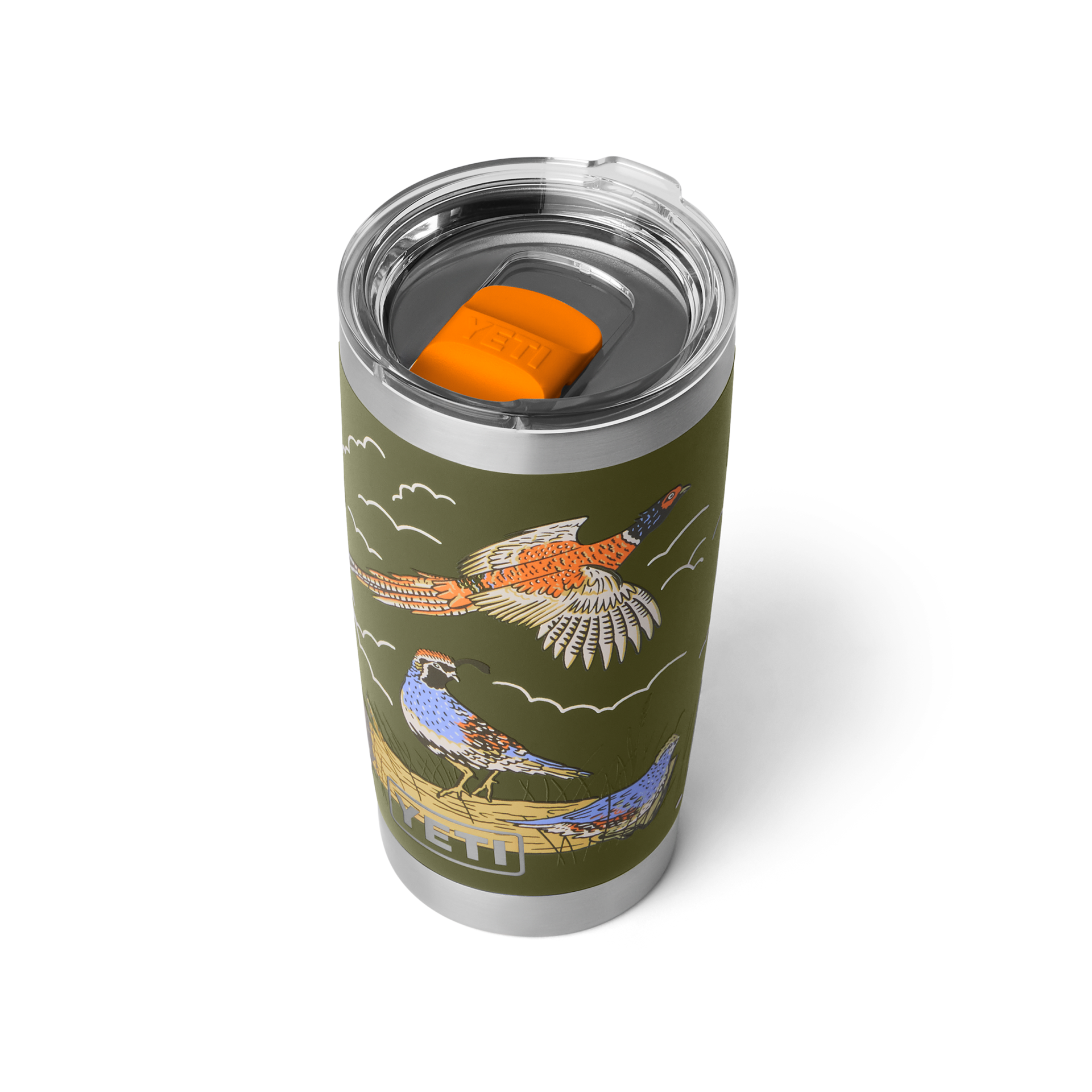 20 oz Tumbler, Upland Bird Olive, large