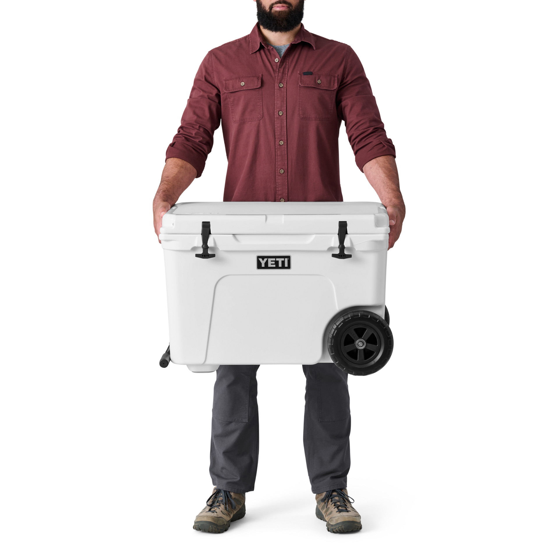 Wheeled Cooler, White, large