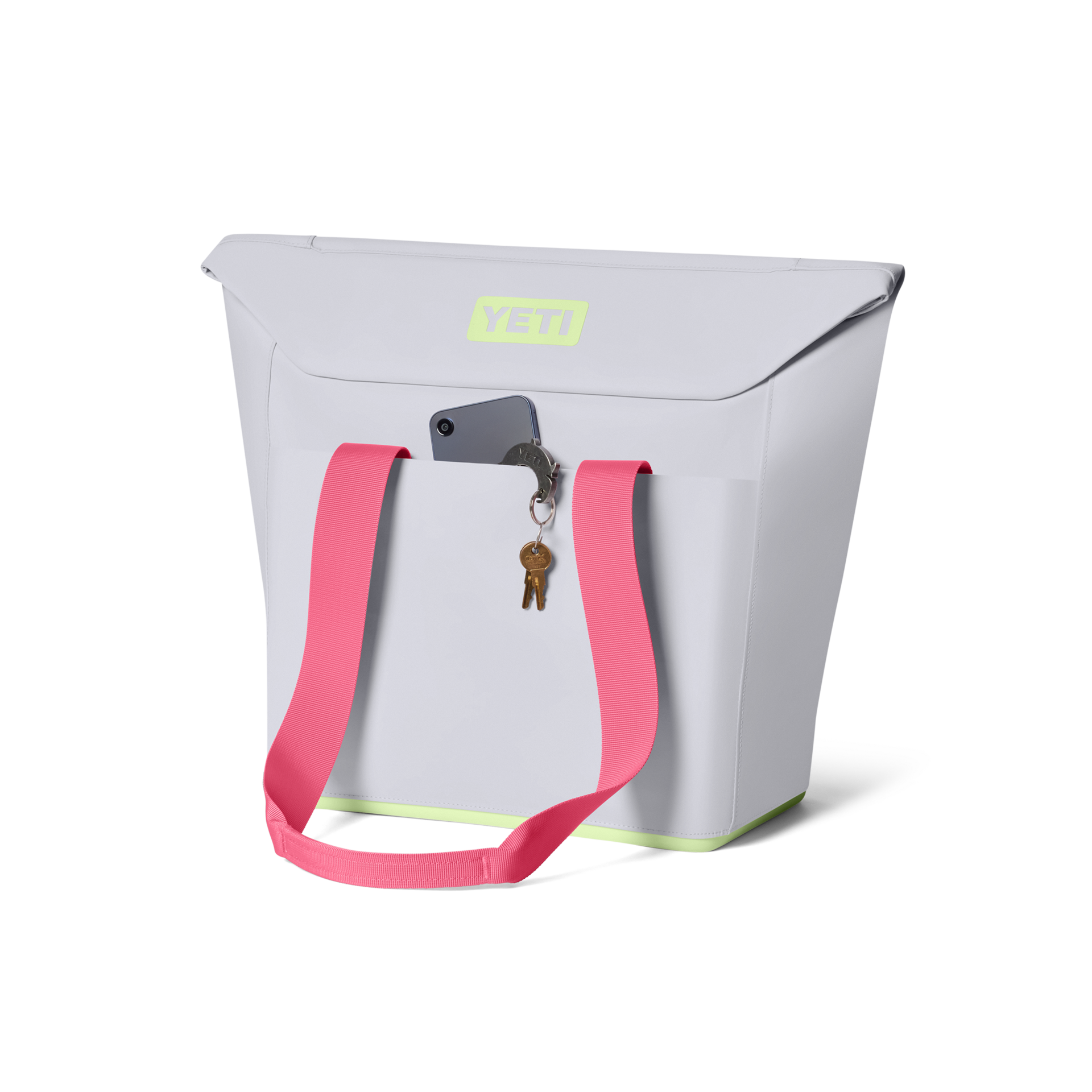 20L Insulated Tote Bag, Mist/Pink/Grasshopper, large