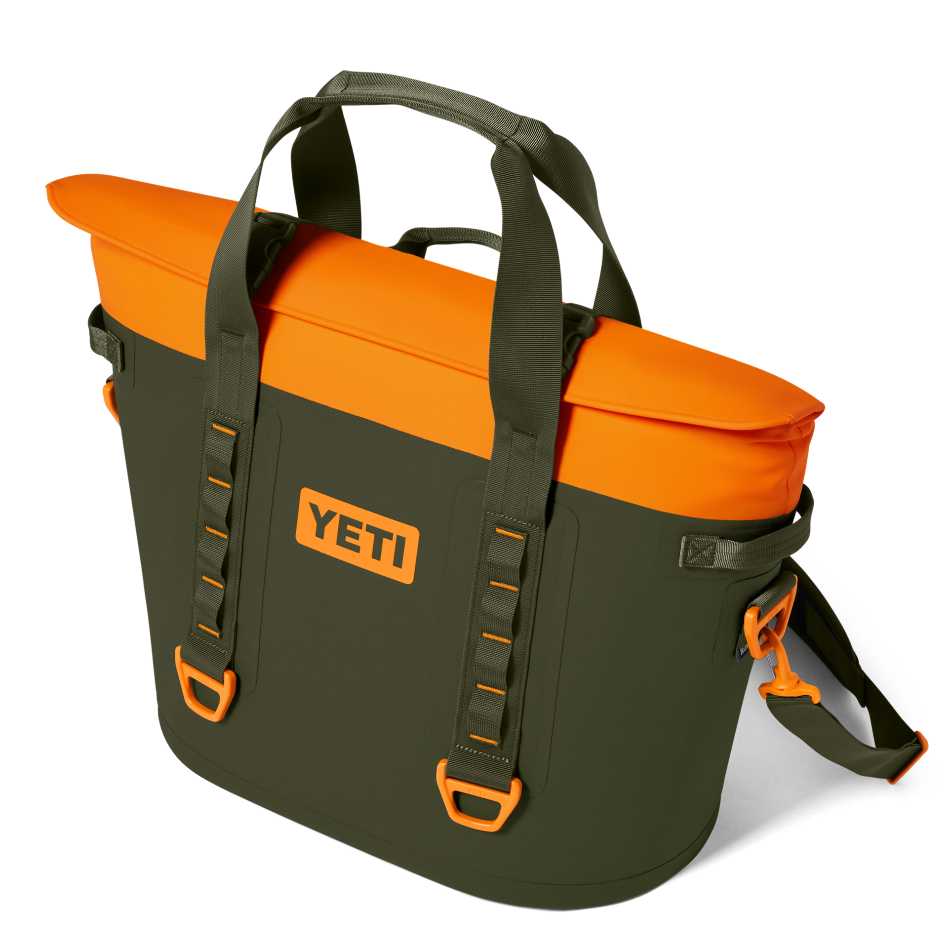 M30 Tote Soft Cooler, Olive/King Crab Orange, large