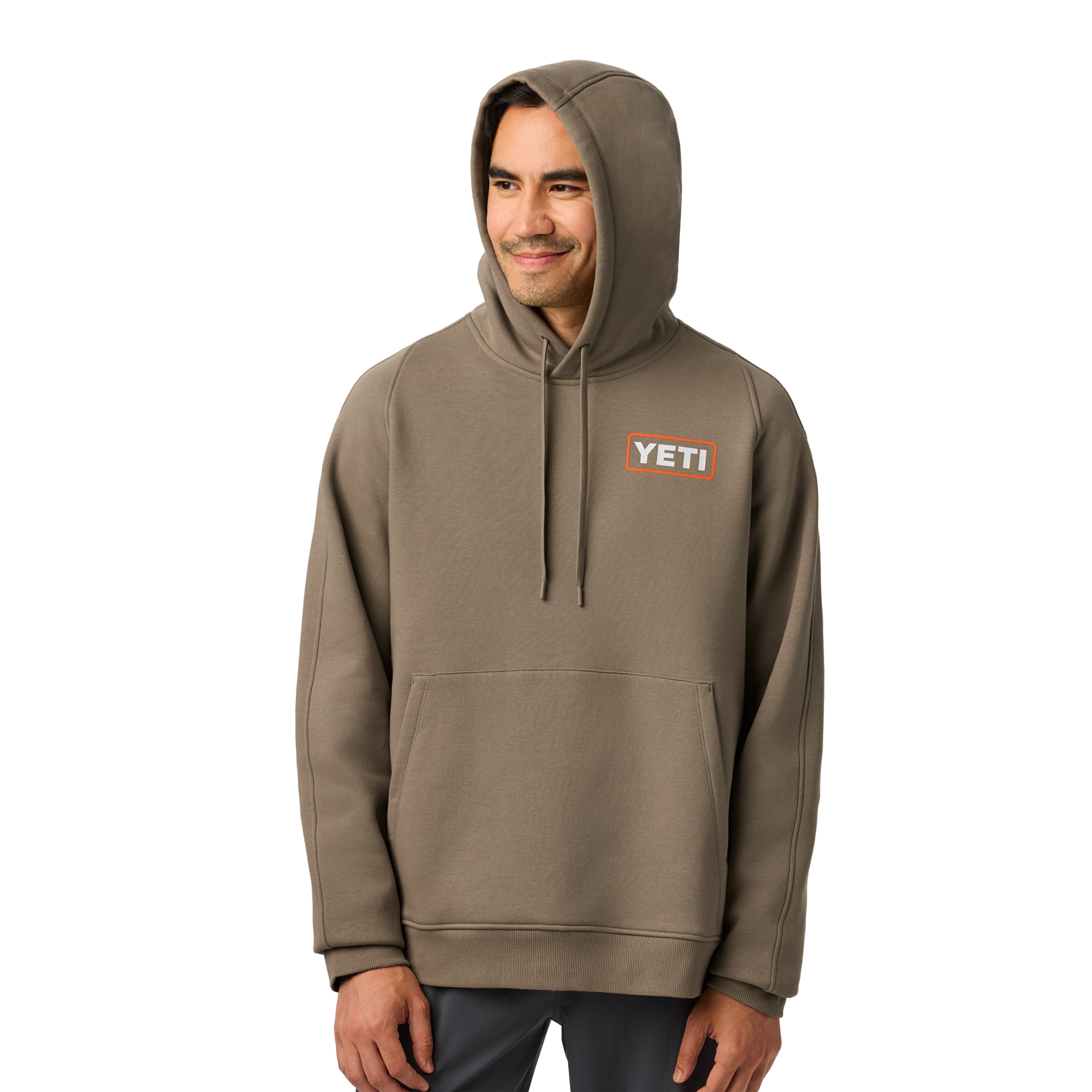 Fleece Hoodie, Wetlands Taupe, large