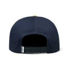 Flat Brim Rope Hat, Navy, large