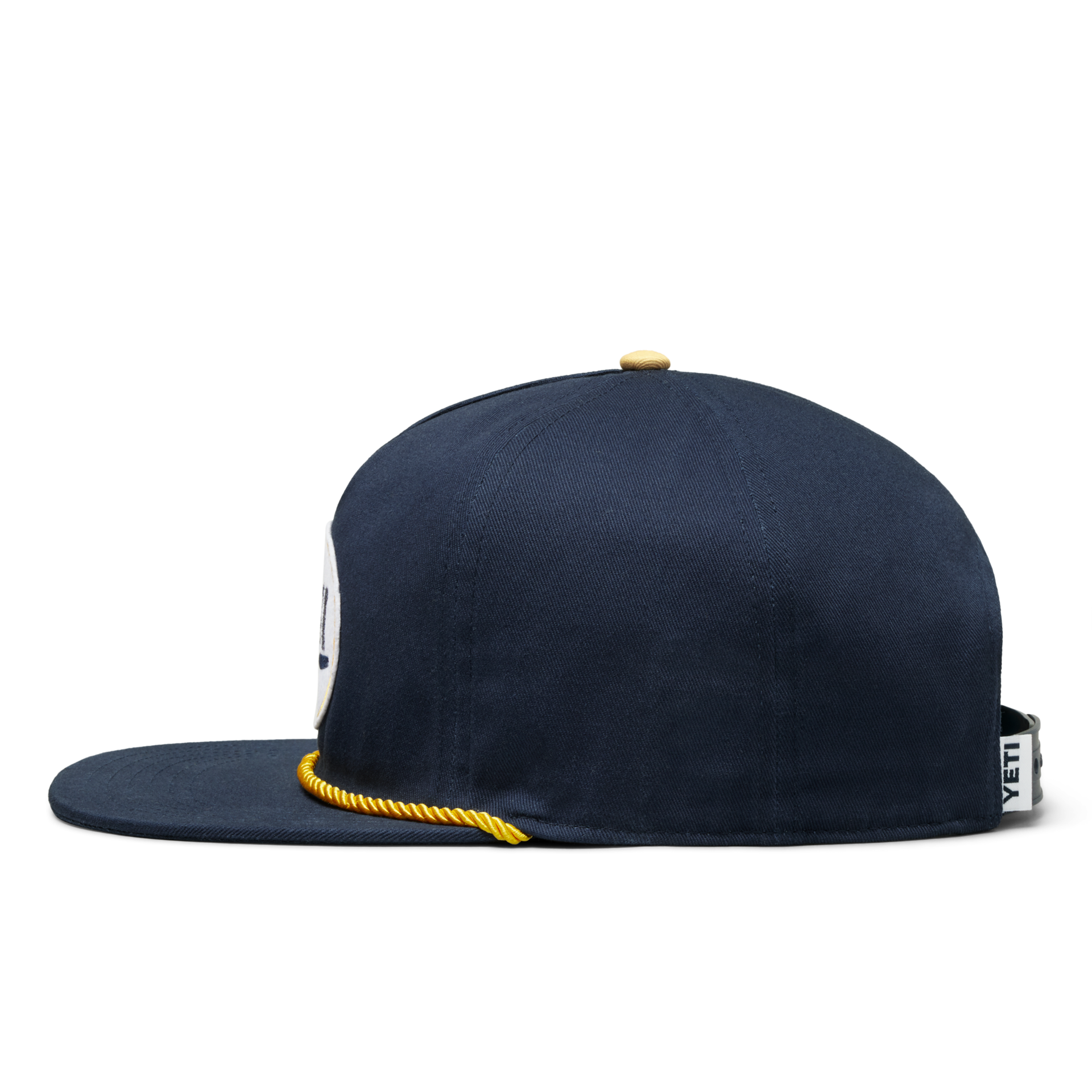 Flat Brim Rope Hat, Navy, large