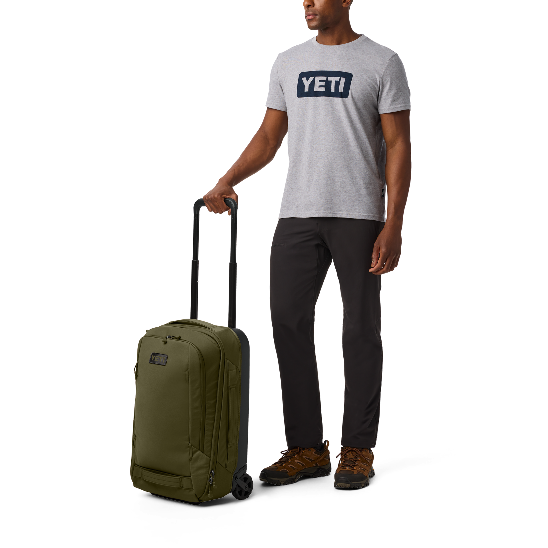 35L/22" Carry-On Luggage, Olive, large