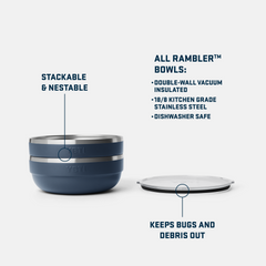 3.6 QT Insulated Low Bowl, Navy, large