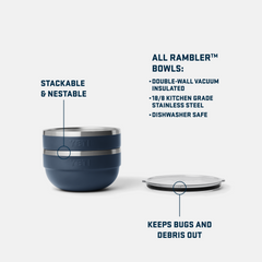 Insulated Bowl Set, White, large