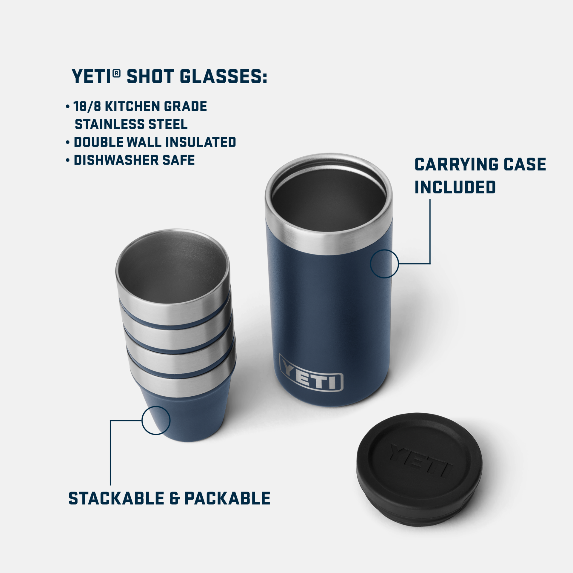 Shot Glasses, Blue Camo, large