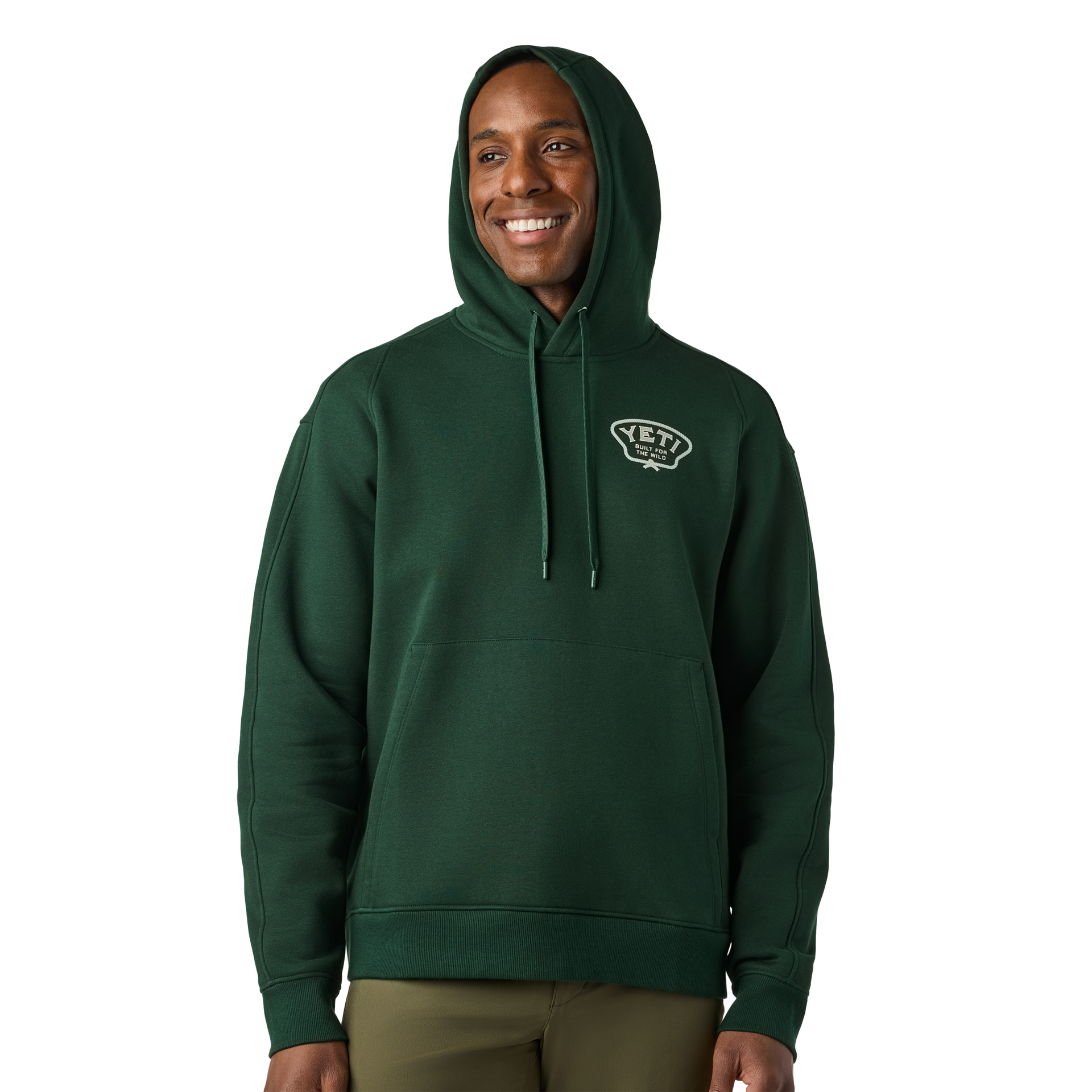 Fleece Hoodie, Dark Forest, large