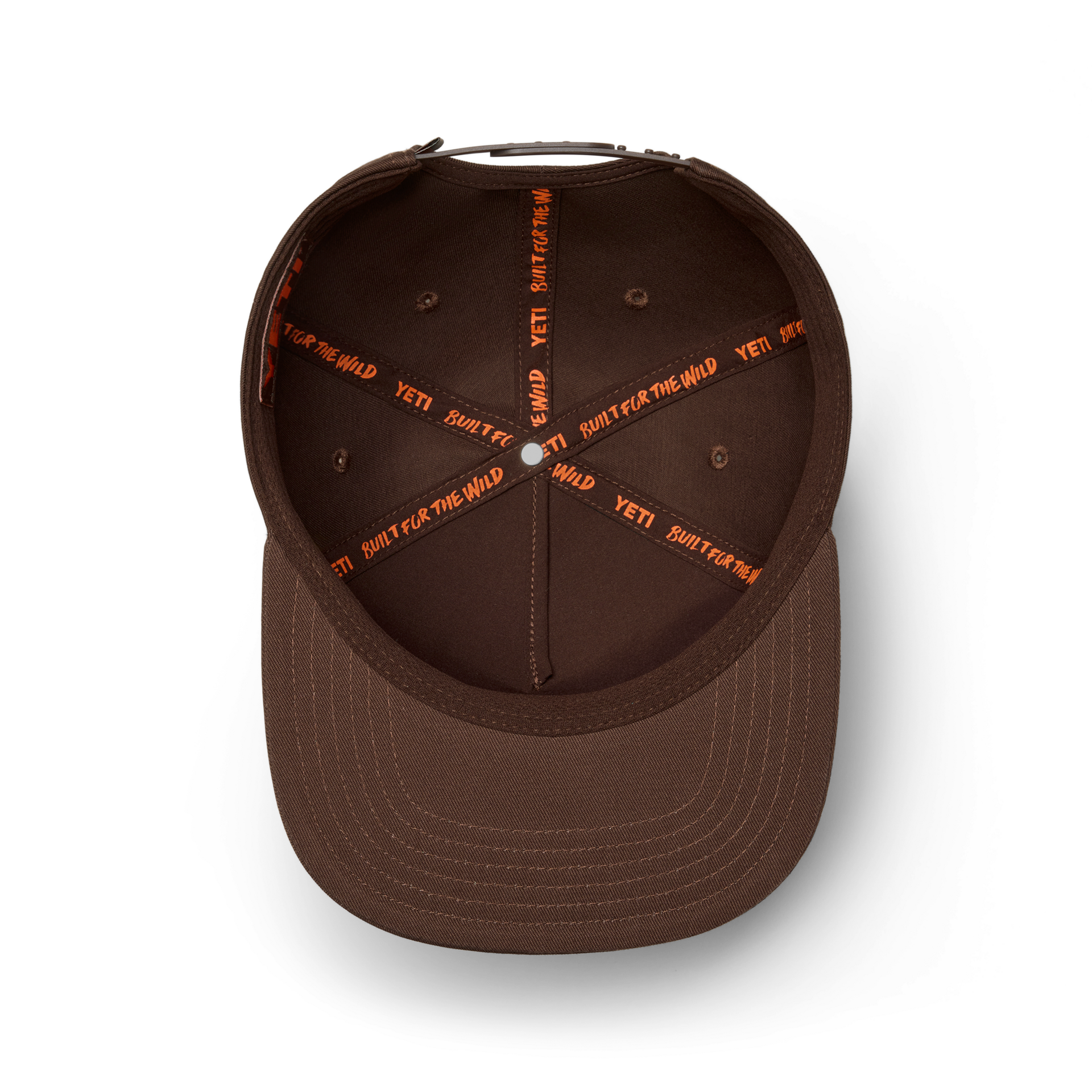 Flat Brim Hat, Dark Brown, large