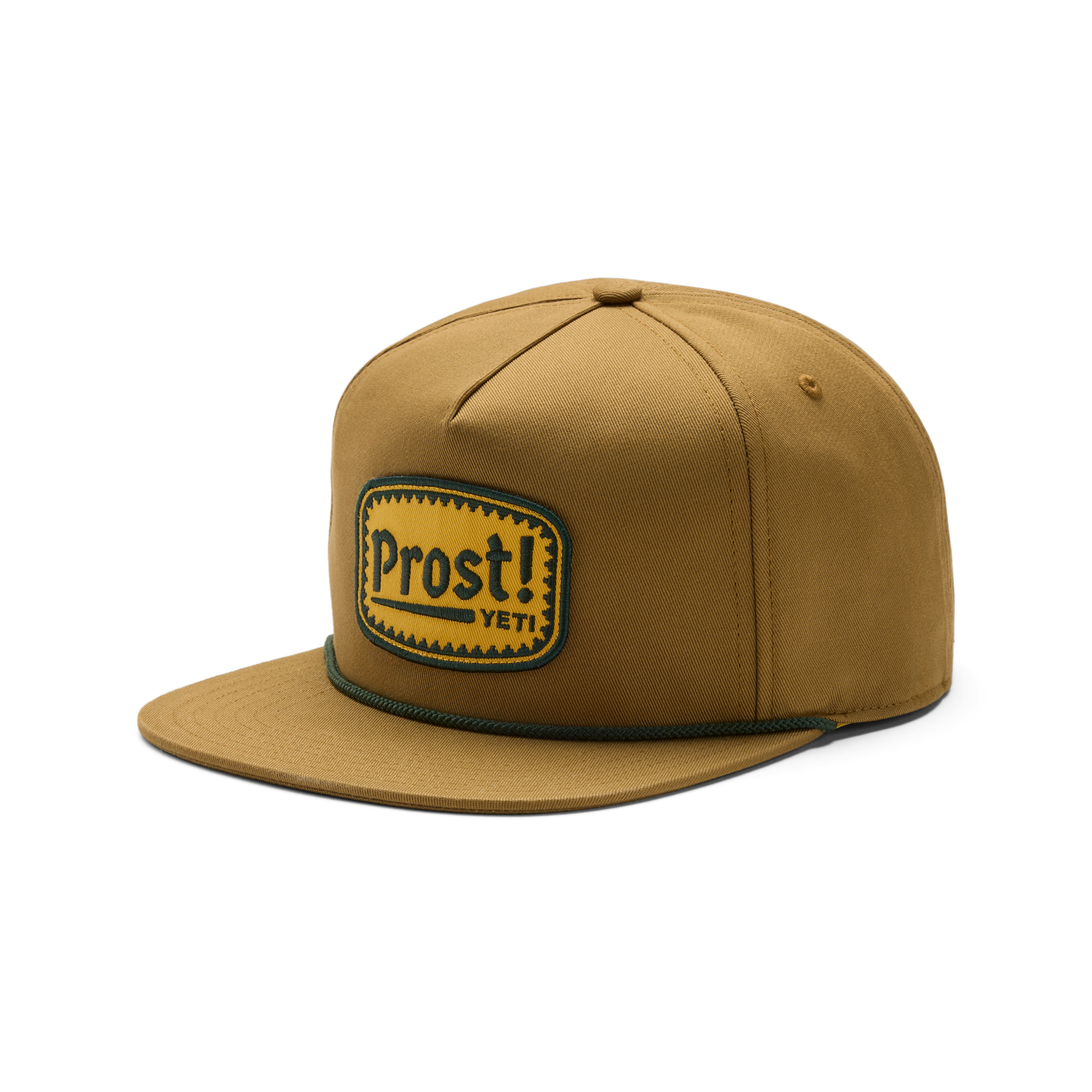 Flat Brim Hat, Brown, large