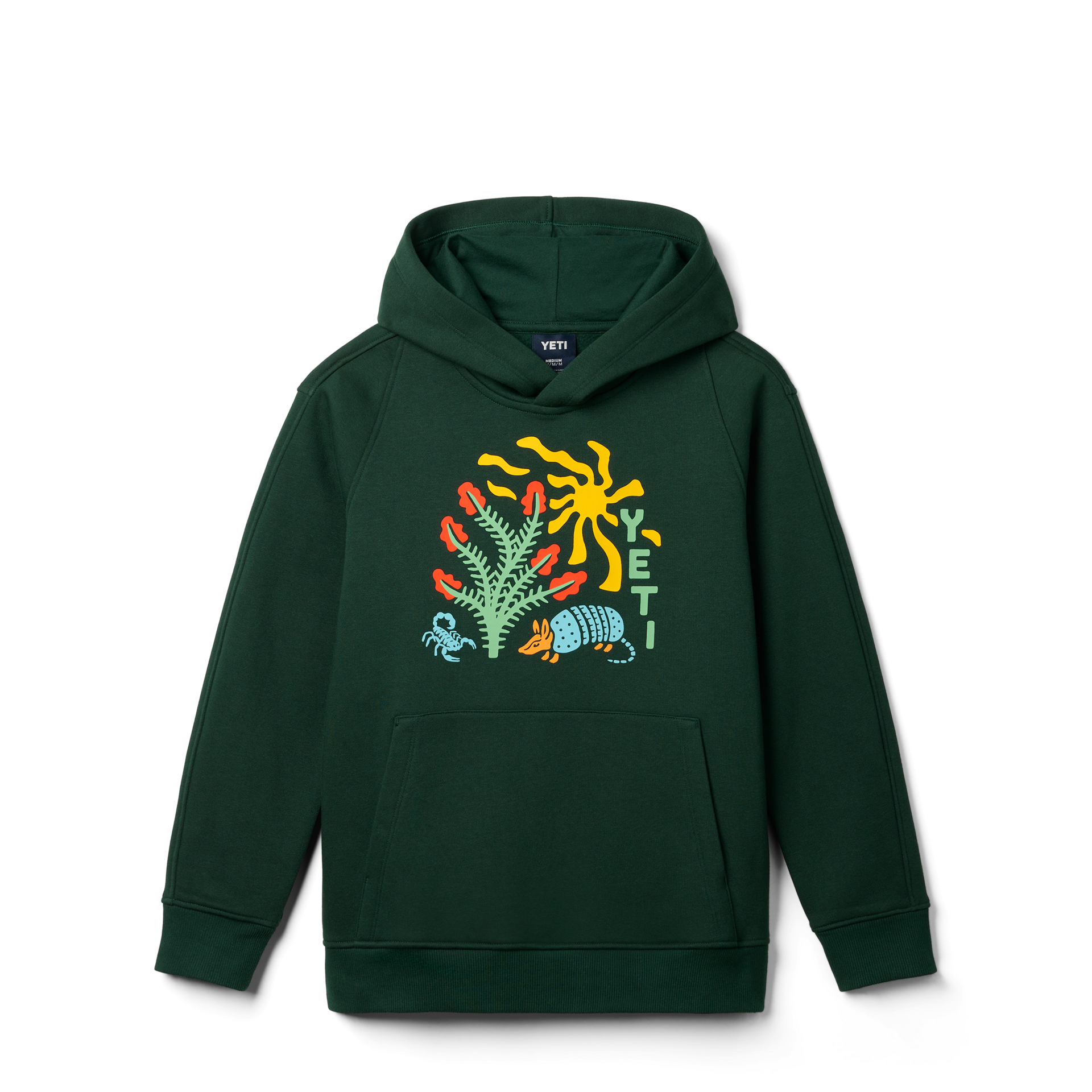 Kids' Fleece Hoodie, Dark Forest, large