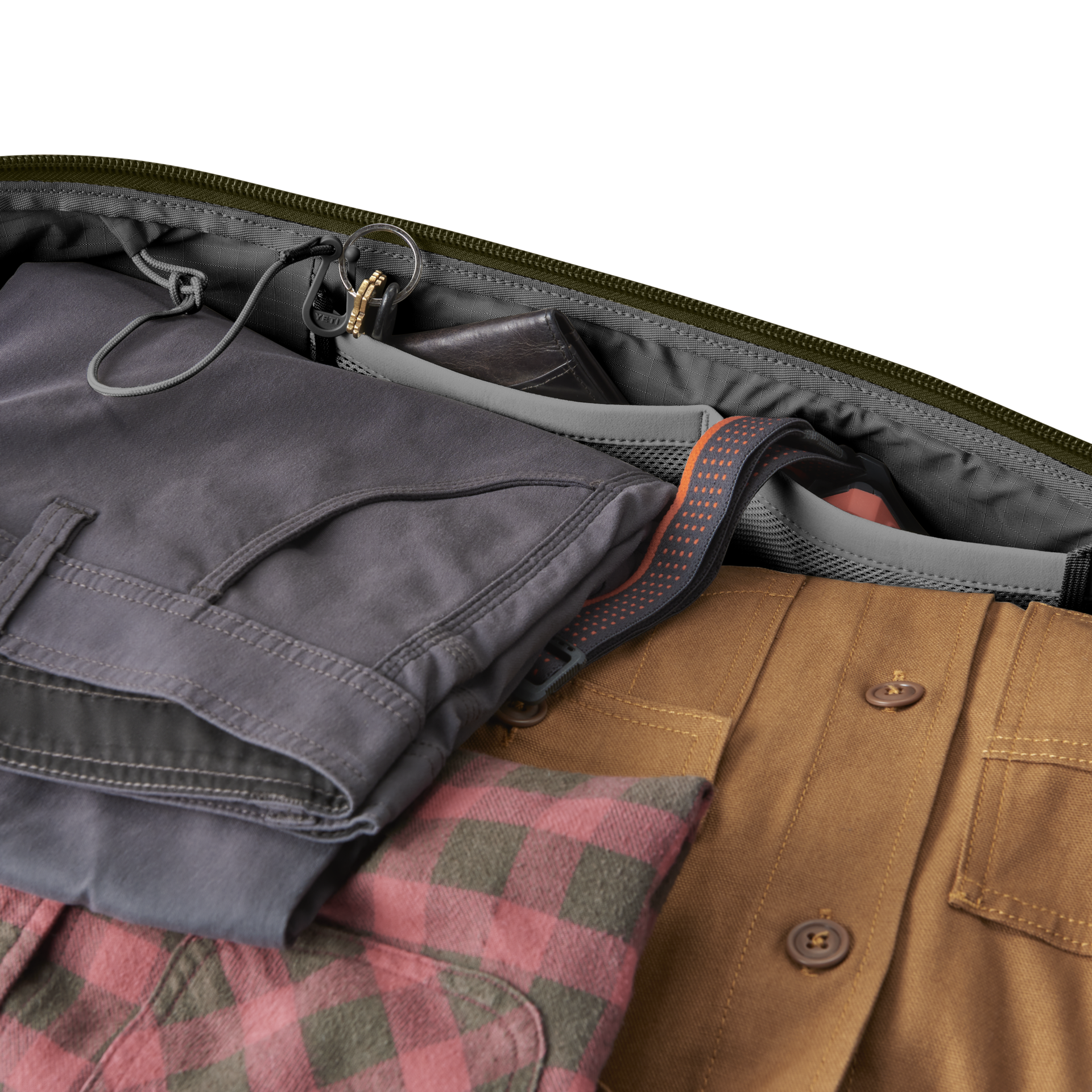 60L Travel Duffel, Olive, large