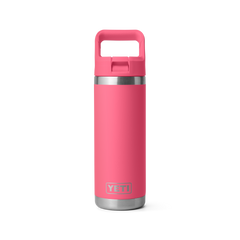 18 oz Water Bottle, Tropical Pink, large
